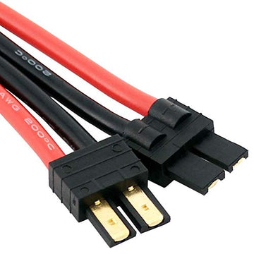 BINYEAE FLASH HOBBY 2pcs T Male to 4.0mm Banana Plug Connector Adaptor Cable14AWG for Lipo Battery Balance Charging