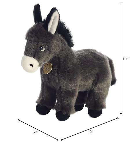 Aurora® Miyoni® Tots Donkey Foal Stuffed Animal - 11" Gray - Lifelike Polyester Companion for Bedrooms/Classrooms