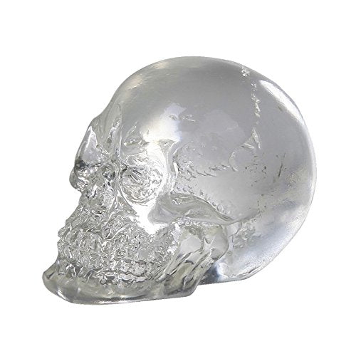 Pacific Giftware 12 Clear Crystal Like Mini Skulls Figurines Busts.Cute! 1 Dozen! Halloween Decor Collectible Figurine.