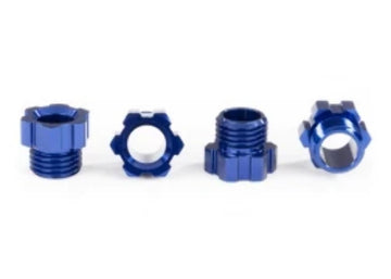 Traxxas 8886X - Aluminum Traxx Stub Axle Nut, TRX-4, Blue Anodized