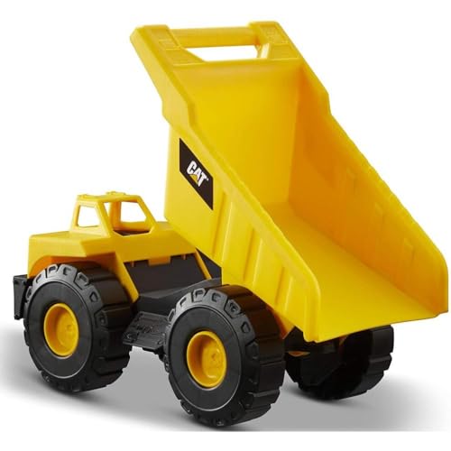 CAT Construction Toys, CAT Dump Truck Toy Construction Vehicle - 10'' Plastic Action Vehicle with Articulated Buckets for Indoor