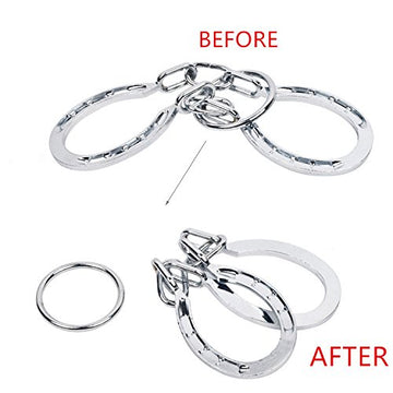 Magikon Traditional Brain Teaser, Classical Metal Horseshoe Puzzle (Silver, Normal)