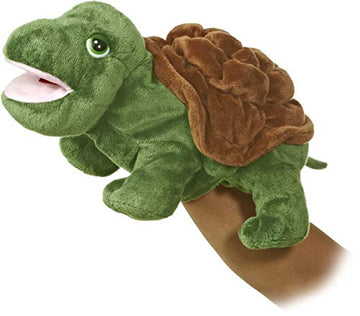 Aurora® Interactive Hand Puppet Timmer™ Stuffed Animal - Storytelling Adventures - Playful Learning - Green 12 Inches