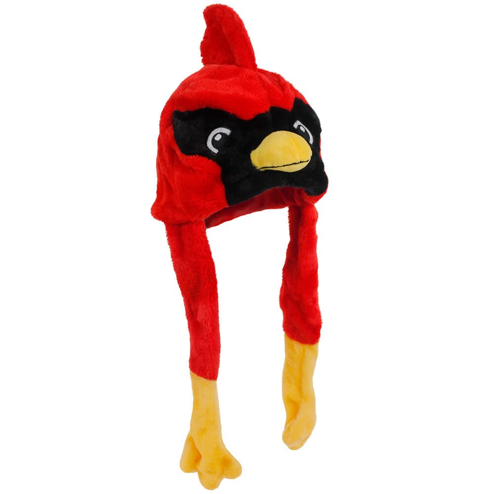 American Carnival Mart Hat-A-Mals Soft Plush Red Bird Cardinal Mascot Hat