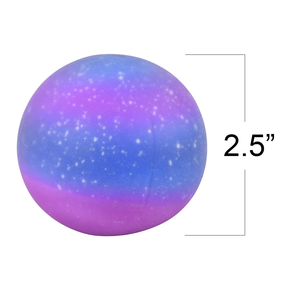Artcreativity Stretchy Galaxy Stress Balls, Set Of 4, Stress Relief Fidget Sensory Toys For Autistic Children, Anxiety, And Adhd, Outer Space Party Favors, Goodie Bag Fillers For Kids