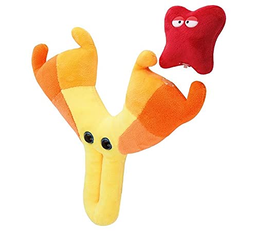 Giantmicrobes Antibody Plush, Blood Cell Plush, Blood Bank Laboratory Gifts, Lab Tech Gifts, Hematology Gifts, Leukemia Gifts, Get Well Gifts
