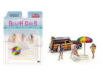1 Beach Chaise and 1 Beach Umbrella) for 1/64 Scale Models by American Diorama''