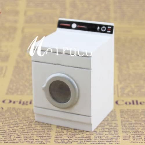 Meirucorp Dollhouse Fine 1:12 Scale Miniature White Washing Machine and Dryer
