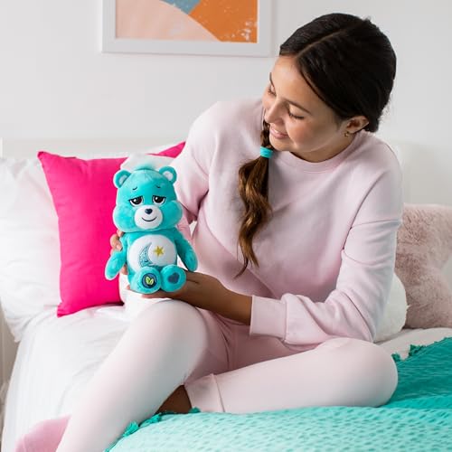 Care Bears Fun Size Bedtime Bear Sparkle Plushie - 9" Blue Polyester Toy, Model 22504