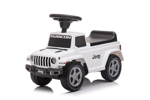 Best Ride On Cars Jeep Gladiator Ride-On Push Car Combo, Foot-To-Floor Design, Realistic And Stylish Kids Car, Honking Horn, Under-Seat Toy Storage, For Ages 18 Months - 3 Years, White