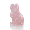 Rose Quartz 2.0Inch Cat Statue Feng Shui Crafts Natural Stone Carved Figurine Chakra Carving Stones Healing Reiki