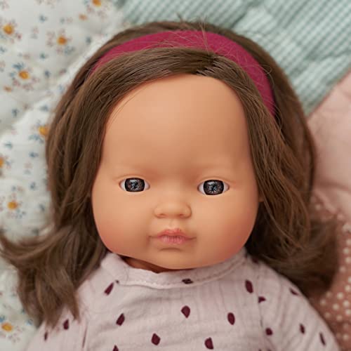 Miniland Doll 15'' Caucasian Brunette Girl (Box) - Made In Spain, Anatomically Correct, Quality