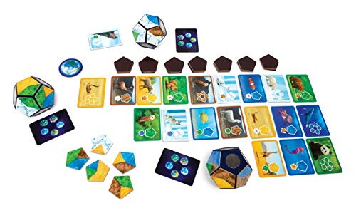 Planet Earth World 3D Board Game | Award Winning Kid Teen Family Adult Strategy | 2-4 Players | Map Ecosystem Building | By Blue Orange Games