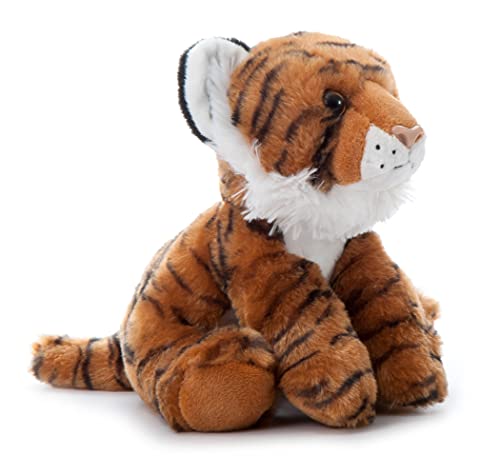 The Petting Zoo Tiger Plush Toy, 9" Brown Stuffed Animal for Kids, Model 420101