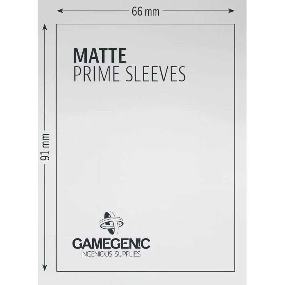 Matte Prime Standard-Sized Card Sleeves | 100 Pack of 66 mm by 91 mm Card Sleeves | enhanced Quality Card Game Holder | Use with TCG and LCG Games | Yellow Color | Made by Gamegenic