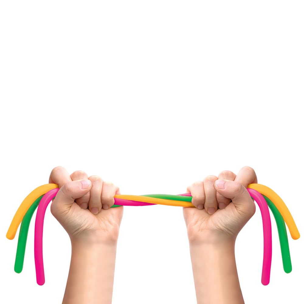 Schylling NeeDoh Noodlies - Sensory Squeeze Toy with 5 Stretchy Noodles - 14" Long - Multicolored - Model NL