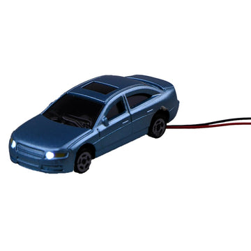 Szzijia 5Pcs 1:100 Ho Scale Model Led Lighted Car With 12V Front And Rear Lights For Building Train Layout