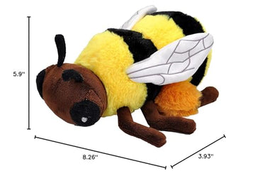 Wild Republic Ecokins Mini, Bee, Stuffed Animal, 8 Inches, Gift For Kids, Plush Toy, Made From Spun Recycled Water Bottles, Eco