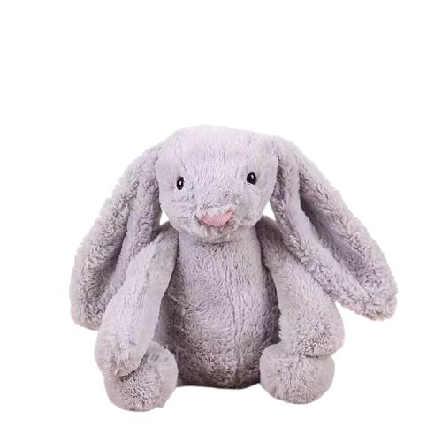 Personalized Stuffed Easter Bunny Rabbit - Basket Stuffers - Embroidered with Name for Kids (Gray)