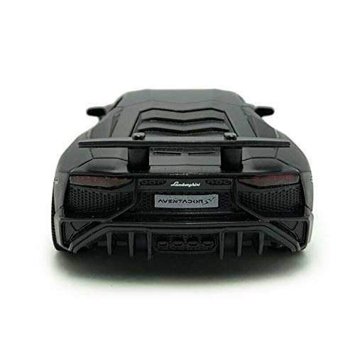 Lamborghini Matt Black Aventador Lp 700-4 1:38 5'' Pull Back Diecast Car