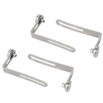 RZXYLRC 4Pcs Car Shell Body Mount L-Bracket Metal Body Post Mount Magnet for Axial SCX10 1/10 Scale RC Crawler Upgrade Part (Sil