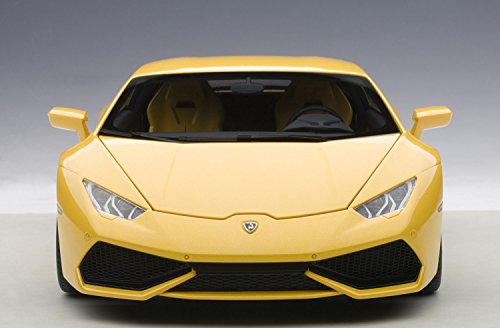 AUTOart Lamborghini Huracan LP610-4 Model 74604, 1/18 Scale Diecast, Yellow, Rubber Material