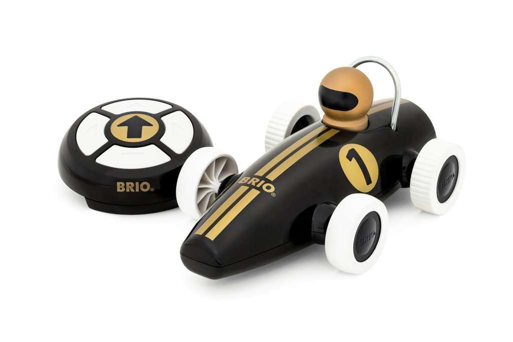 BRIO Black & Gold Remote Control Race Car for Toddlers 24 Months and Up