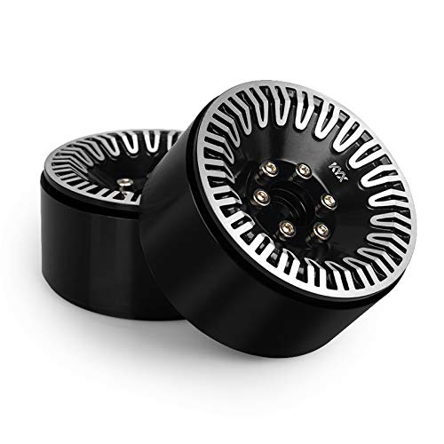 KYX Racing Aluminum Alloy 1.9'' Wheel Rims Upgrades Parts Accessories for RC Crawler Car Axial SCX10 II 90046 Capra UTB TRX4 D90