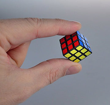 World's Smallest Rubik's Cube - Pocket-Sized 3D Puzzle, 1 inch, Plastic, Green/Blue/White/Yellow/Orange, Model 503