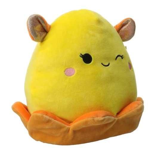 Squishmallows 7" Winter Dumbo Octopus Plush - Yellow - Includes Stickers - Model SQ-XMAS-2022