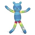 I Play. Green Sprouts Animal Friend Rattle Made From Organic Cotton, Blue