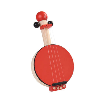 Plantoys Wooden Banjo Musical Toy Stringed Instrument (6411) | Sustainably Made From Rubberwood And Non-Toxic Paints And Dyes