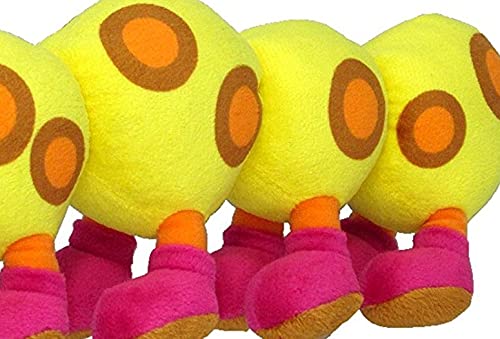 Nintendo Little Buddy Super Mario All Star Plush Wiggler Toy, 13" Multi-colored, Model 1593, Soft Plush Material