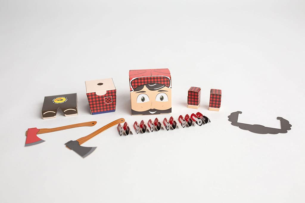 Cubles Paul Bunyan Build Your Own 3D Product Figures | A Sturdy No Glue No Scissors Activity