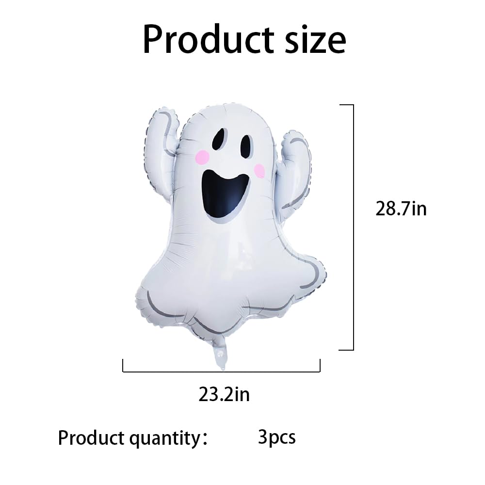 Hadckja Ghost Balloons White Ghost Halloween Balloons Ghost Foil Balloons For Ghost-Themed Party Supplies Decorations Halloween