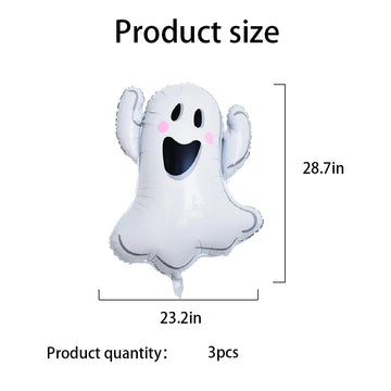 Hadckja Ghost Balloons White Ghost Halloween Balloons Ghost Foil Balloons For Ghost-Themed Party Supplies Decorations Halloween