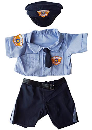 Police Uniform Outfit Teddy Bear Clothes Fits Most 14'' - 18'' Build-A-Bear And Make Your Own Stuffed Animals