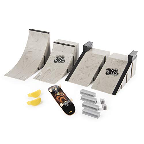 Tech Deck Starter Kit, Customizable Ramp Set With Exclusive Pro Fingerboard And Trainer Clips, Kids Toys For Boys And Girls Ages 6 And Up