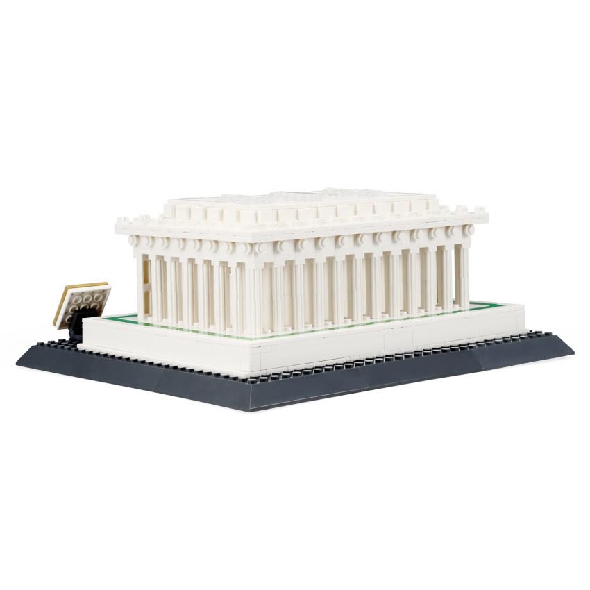 Apostrophe Games Lincoln Memorial Building Block Set (979 Pieces) Washington D.C. Lincoln Memorial Famous Landmark Series - Arch