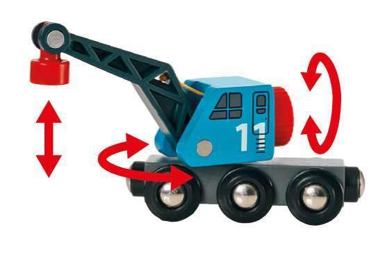Brio World - 33534 Container Ship And Crane Wagon | Premium 4-Piece Kids Train Set Toy | Enhances Motor Skills & Creativity | Co