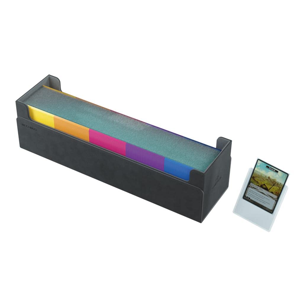 Gamegenic Dungeon S 550+ Convertible Deck And Game Accessories Box | Double-Sleeved Card Storage | Card Game Protector | Nexofyber Surface | Holds Up To 550 Cards | Black Color | Made, G20091