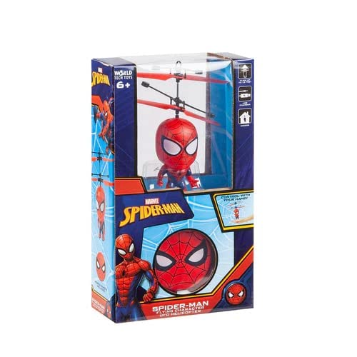 World Tech Toys Spider-Man 3.5 Inch Flying IR Helicopter - Red, Metal, Model 33245