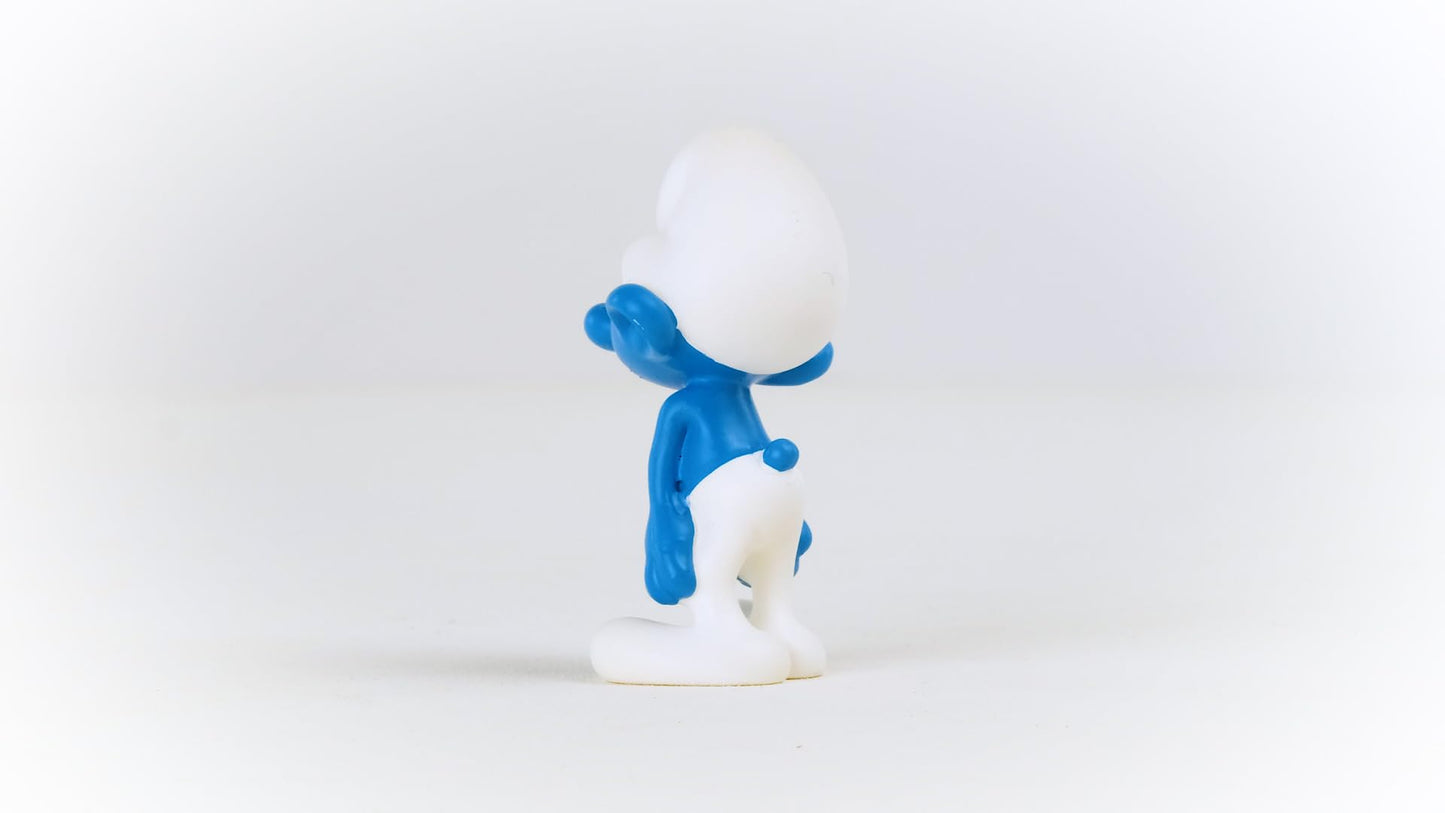Schleich Smurfs Dimwitty Smurf Figure, Collectible Blue Plastic Toy, Model 20839