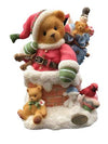 Enesco Cherished Teddie Kris Up On The Rooftop Figurine, White Resin, Model 272140