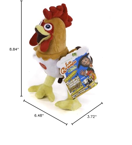 LA GRANJA DE ZENÓN Gallo Bartolito Musical Stuffed Animal - 8-Inch Plush Toy, Soft Fabric, Beloved Character