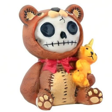 Brown Honeybear with Honey Bear Bottle Furry Bones Statue