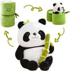 Storescent Cute Panda Plush With Bamboo, Kawaii Soft Panda In Bamboo Stuffed Animals Toy, Plushies Doll Gifts For Kids Girls Boy