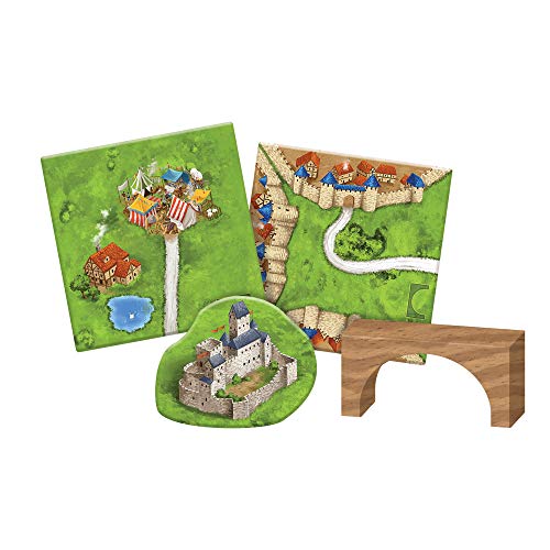 Carcassonne Bridges, Castles & Bazaars Board Game Expansion - New Paths And Auctions Await! Medieval Strategy Game For Kids And