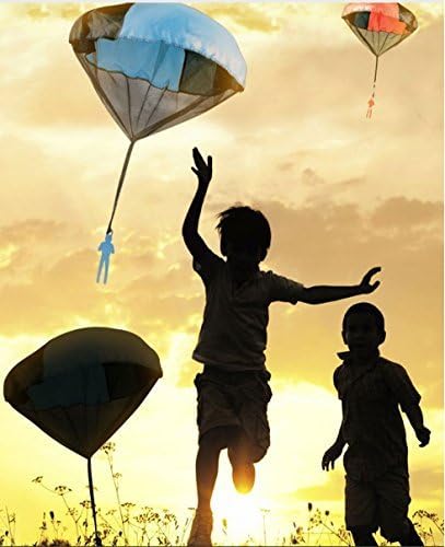 Toys+ Skydiver Parachute Men 3 Piece Set- Tangle Free with Launcher containers (Colors and Styles May Vary)