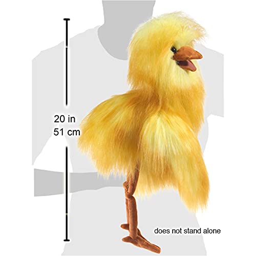 Folkmanis Funny Bird Hand Puppet, Yellow; Orange